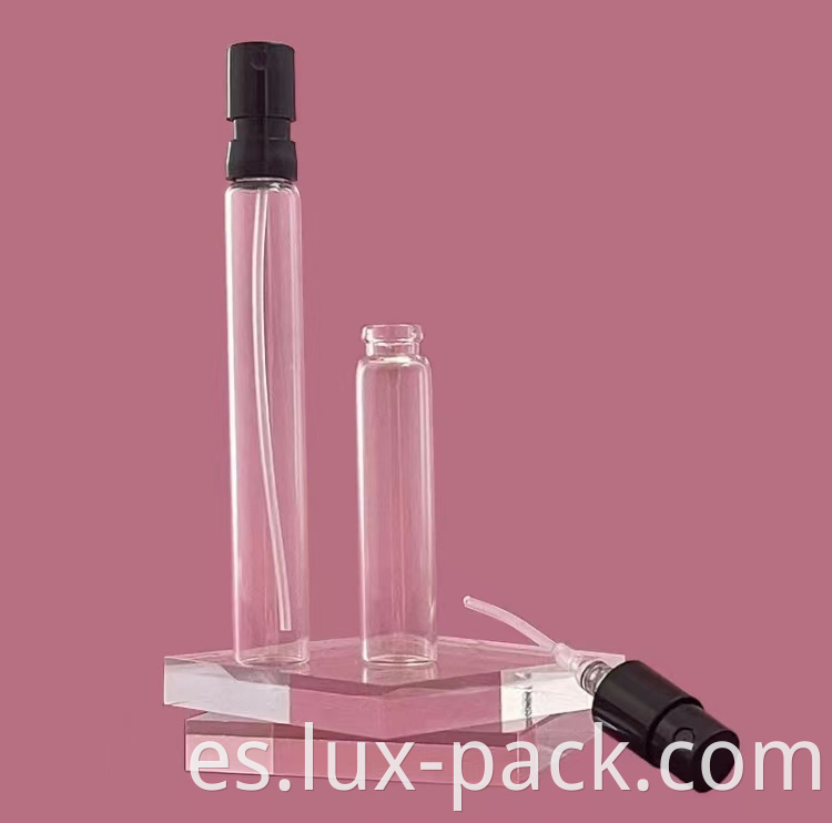 Bolsillo vacío cosmético mini de plástico redonda de plástico spray botella de perfume de vidrio